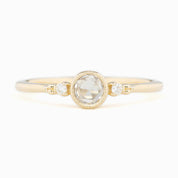 Estel Bezel Ring, 0.15ct Rose Cut Diamond