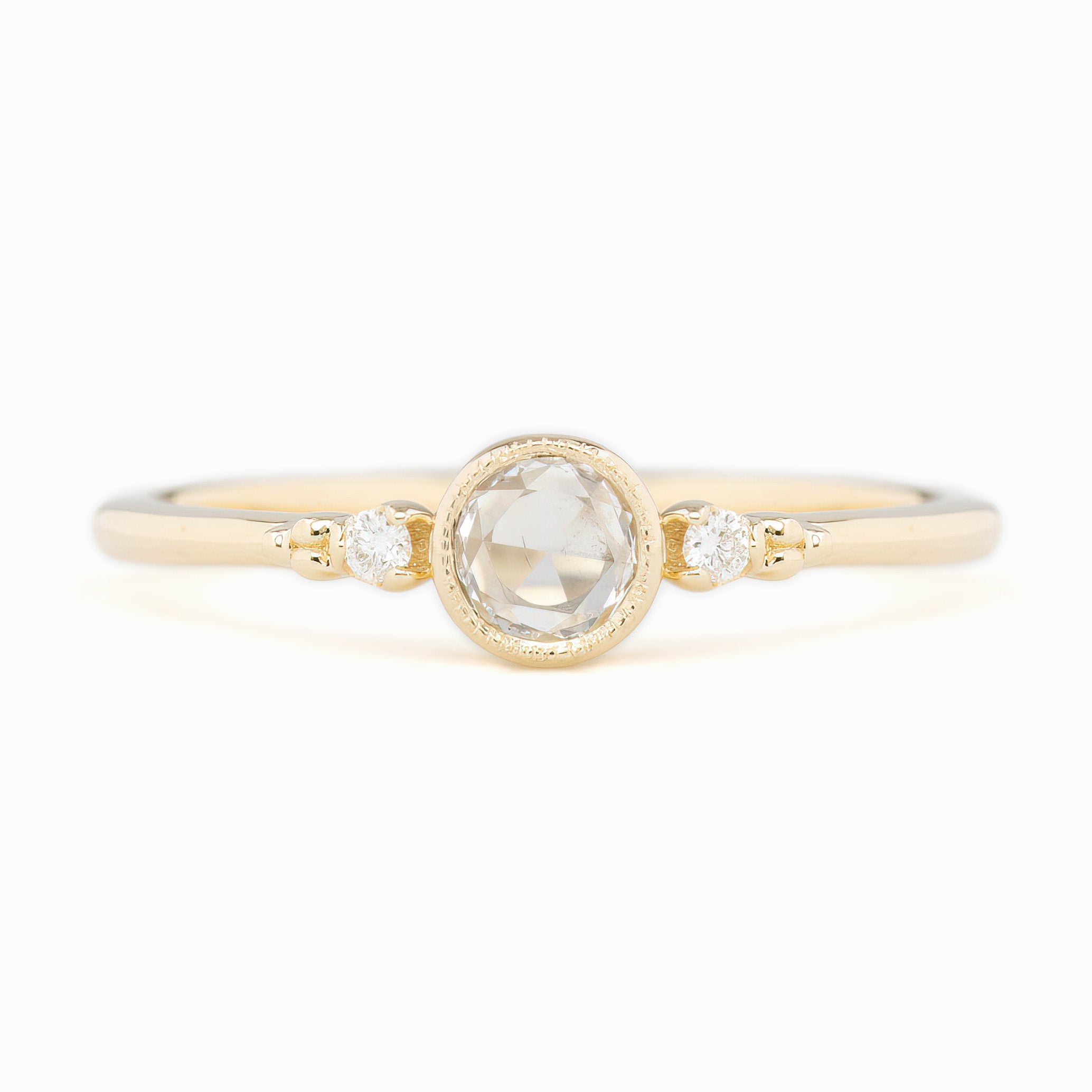 Estel Bezel Ring, 0.15ct Rose Cut Diamond