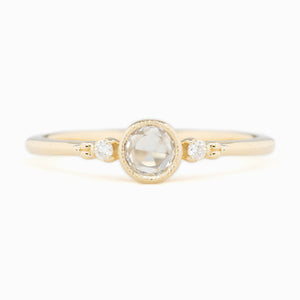 Estel Bezel Ring, 0.15ct Rose Cut Diamond
