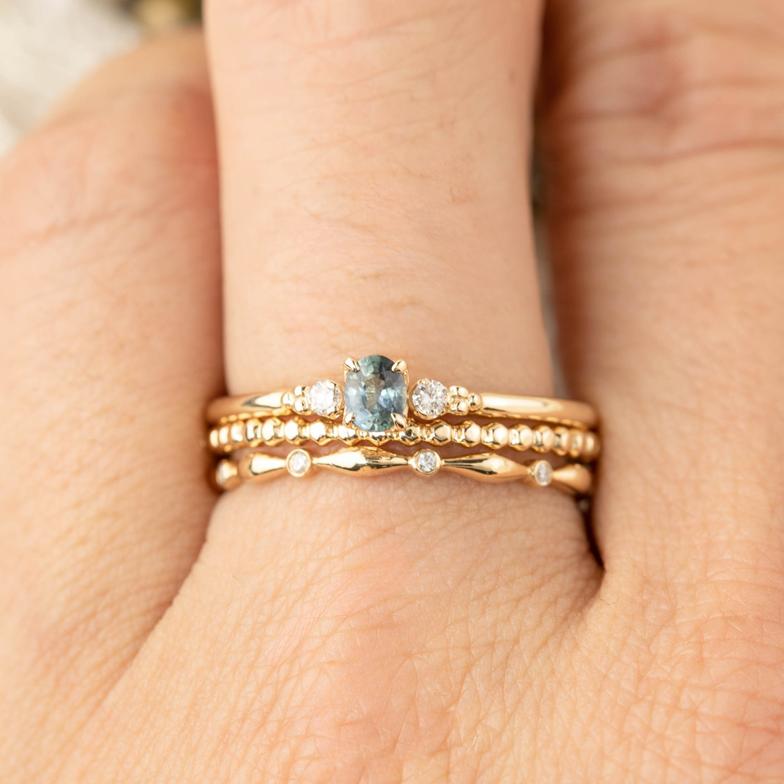 Estel Ring, 0.20ct Unheated Sapphire of your choice