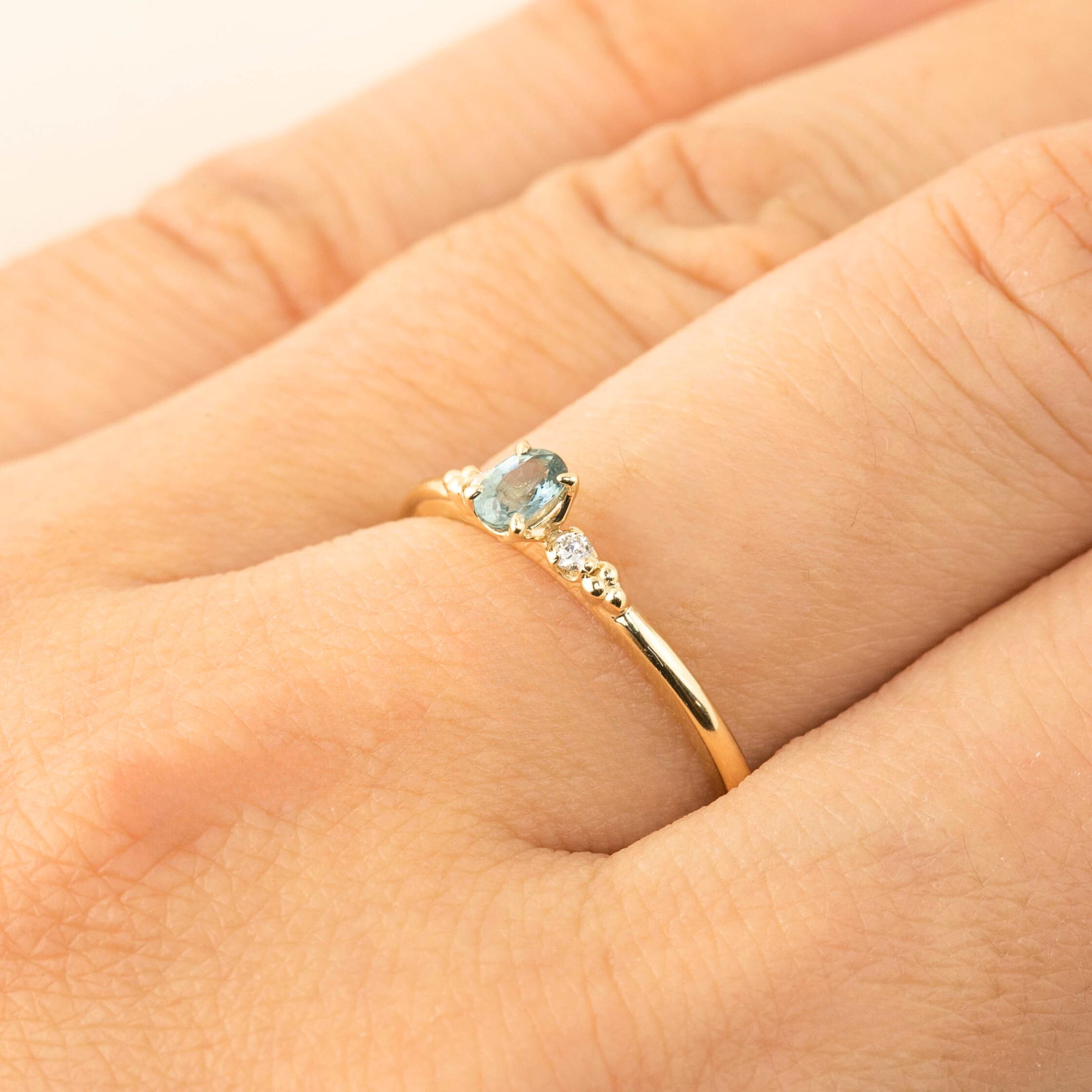 Estel Ring, 0.20ct Unheated Sapphire of your choice