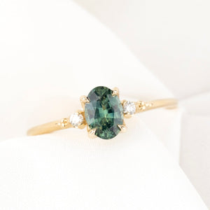 Estel Ring, 0.87ct Madagascar Sapphire, oval shape gemstone