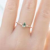 【即日配送】エステルリング ・0.40ct・モンタナ産グリーンサファイア・K14YG