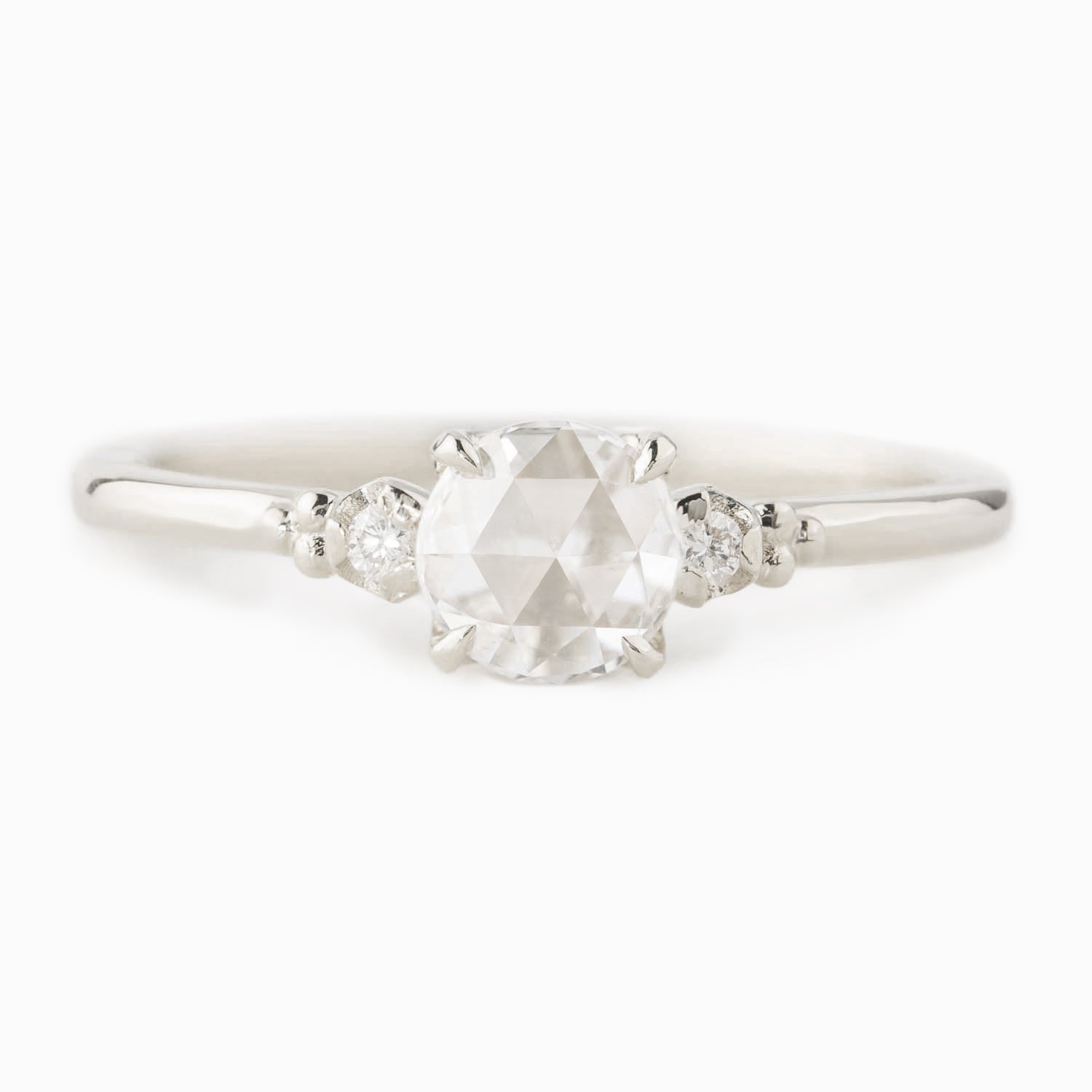 Estel Ring, Round Rose Cut Diamond