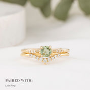 Eloise Ring, 0.35ct Unheated Blue & Green Sapphire
