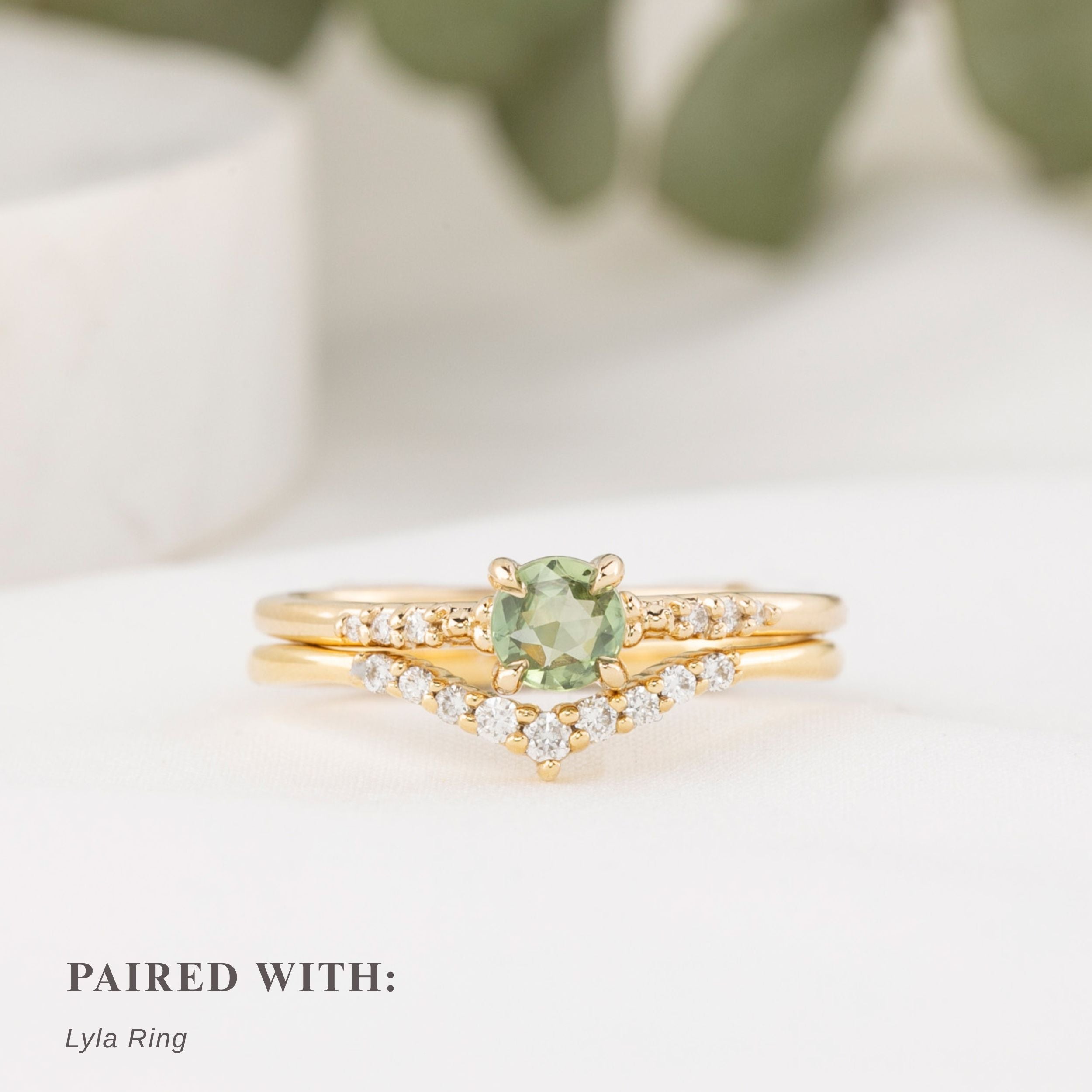 Eloise Ring, 0.35ct Unheated Blue & Green Sapphire