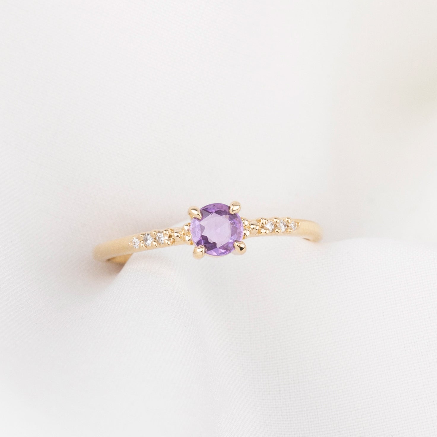 Eloise Ring, 0.35ct Unheated Pink & Purple Sapphire