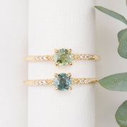 Eloise Ring, 0.35ct Unheated Blue & Green Sapphire
