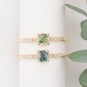 Eloise Ring, 0.35ct Unheated Blue & Green Sapphire