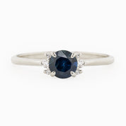 Lena Ring 0.65ct Blue Montana Sapphire, 14k White Gold