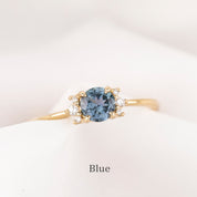 Lena Ring Unheated Umba Sapphire, 14K Yellow Gold (One of a kind)