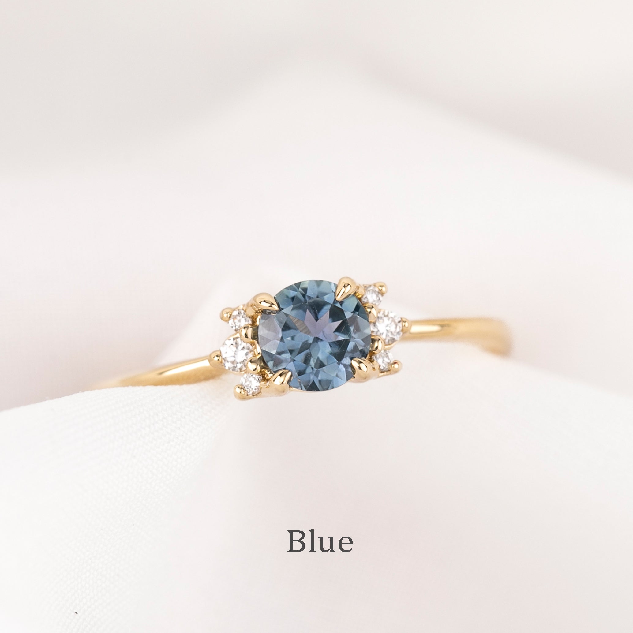 Lena Ring Unheated Umba Sapphire, 14K Yellow Gold (One of a kind)