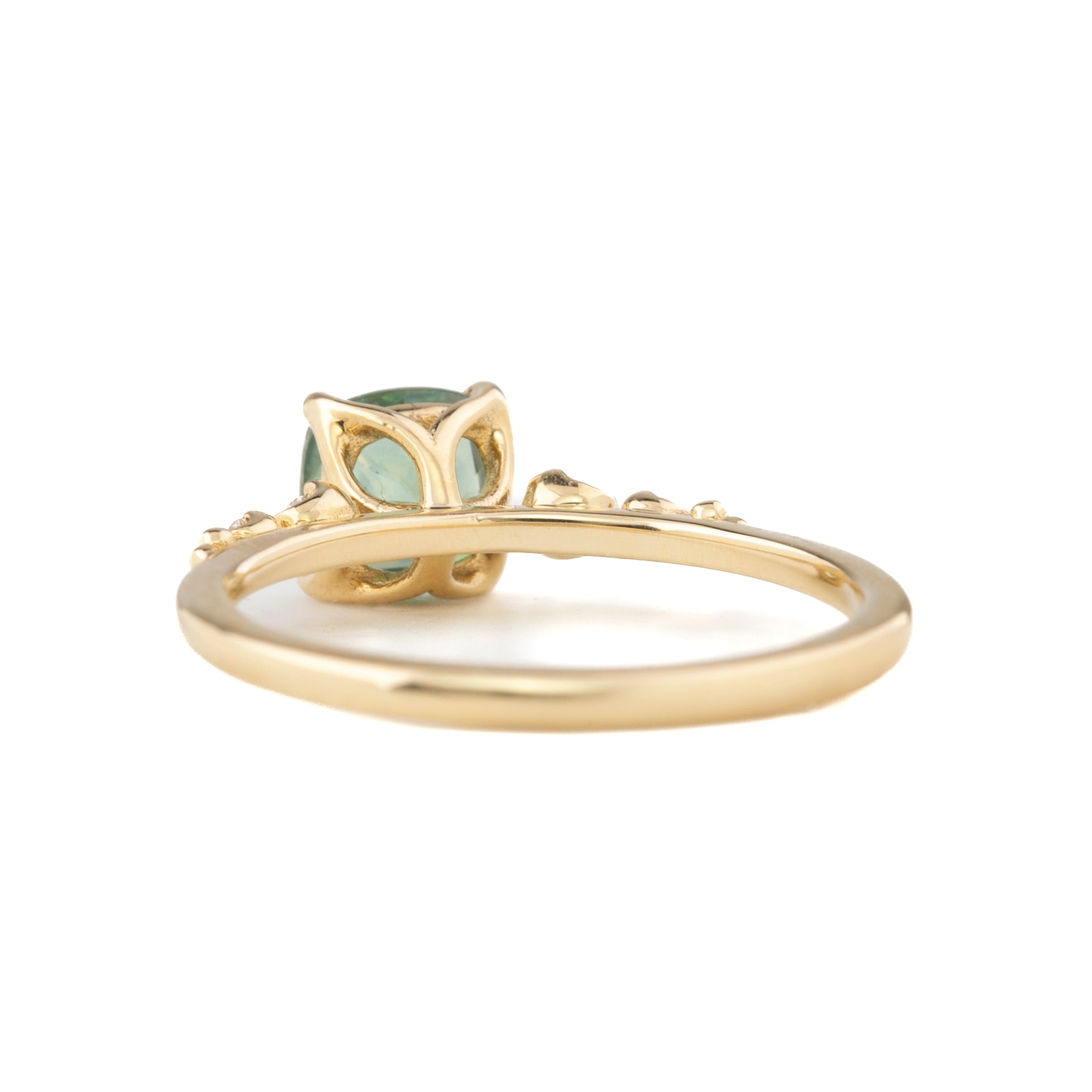 Estel Fleur Ring, 1.22ct Green Montana Sapphire