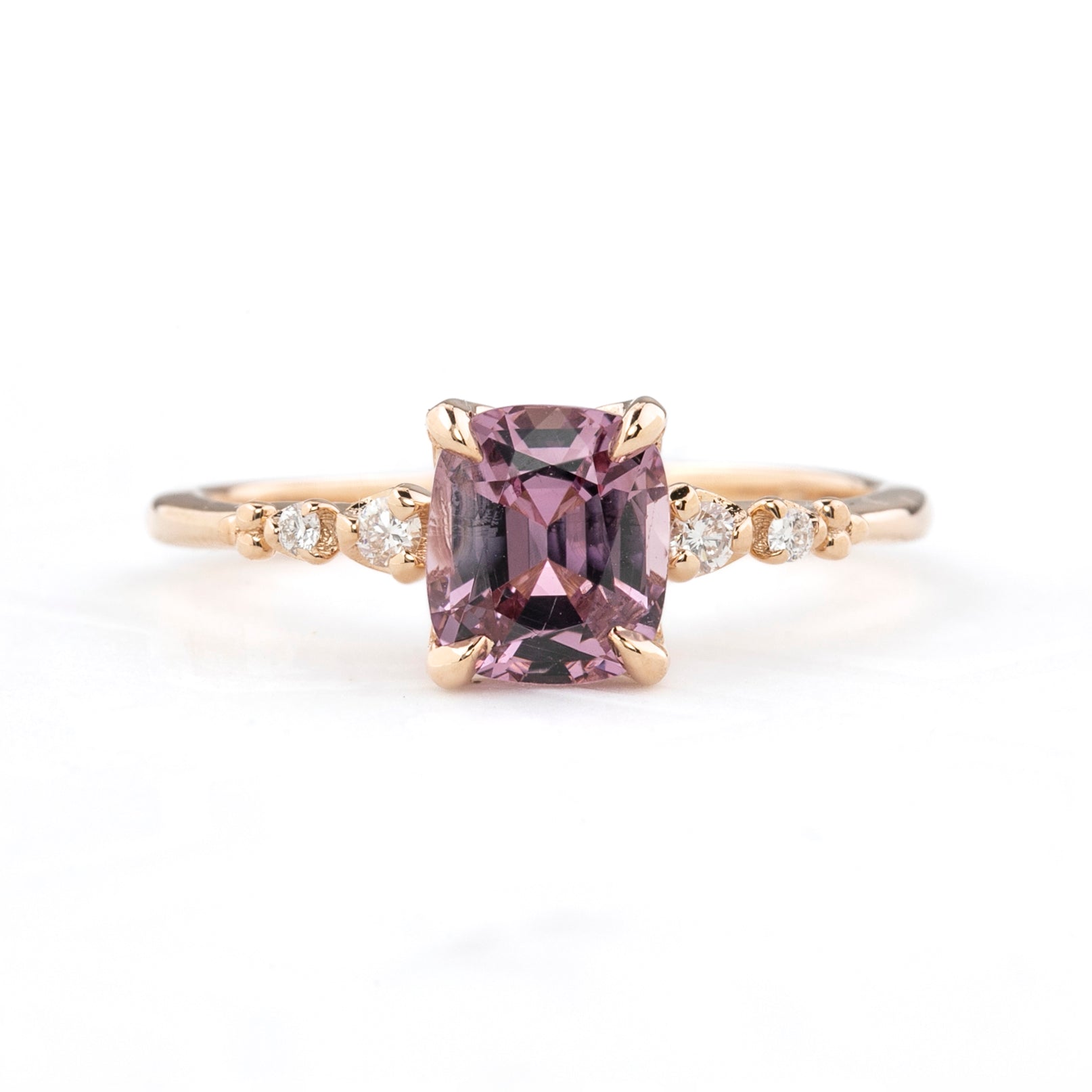 Estel Fleur Ring 1.29ct Light Pink Spinel, 14k Rose Gold (One of a kind)