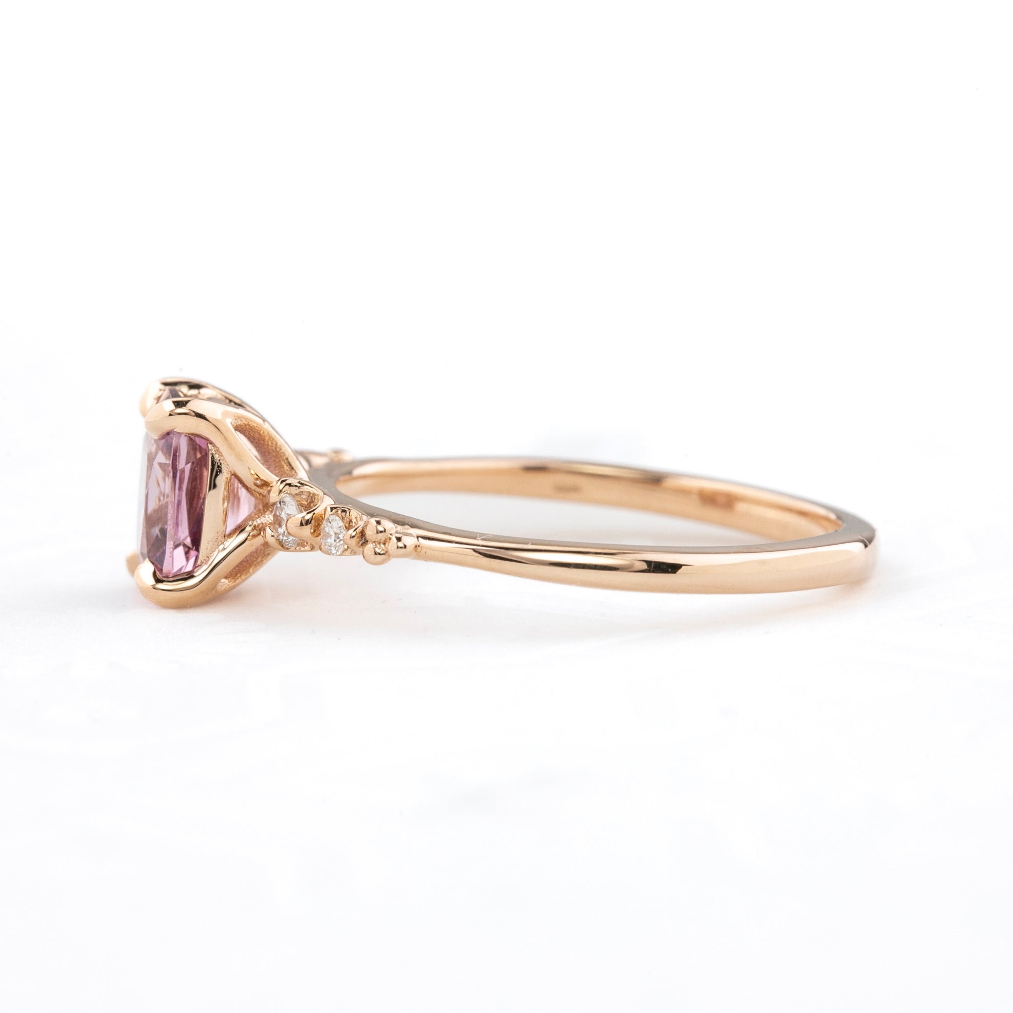 Estel Fleur Ring 1.29ct Light Pink Spinel, 14k Rose Gold (One of a kind)
