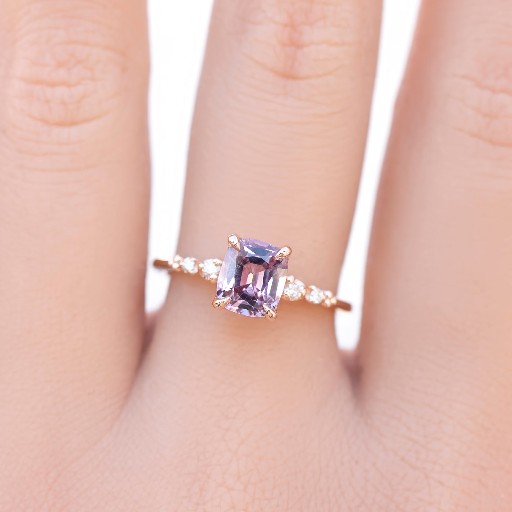 Estel Fleur Ring 1.29ct Light Pink Spinel, 14k Rose Gold (One of a kind)