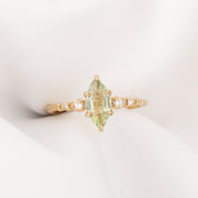 Estel Fleur Ring Light Green Sapphire Ring