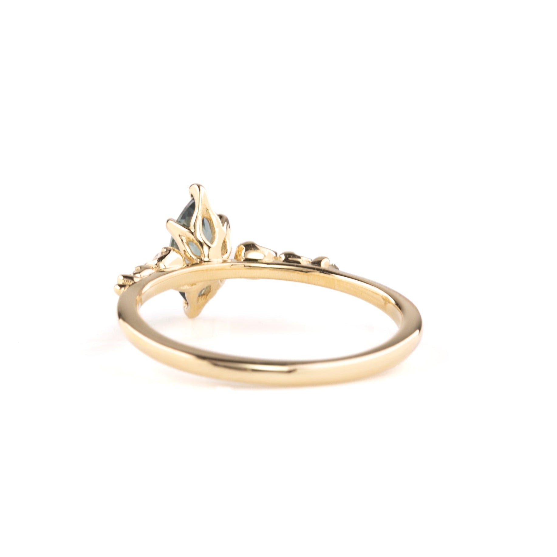 Back view of the  ring with on a white background
