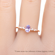 Estel Fleur Ring, 0.40-0.59ct Purple Madagascar Sapphire