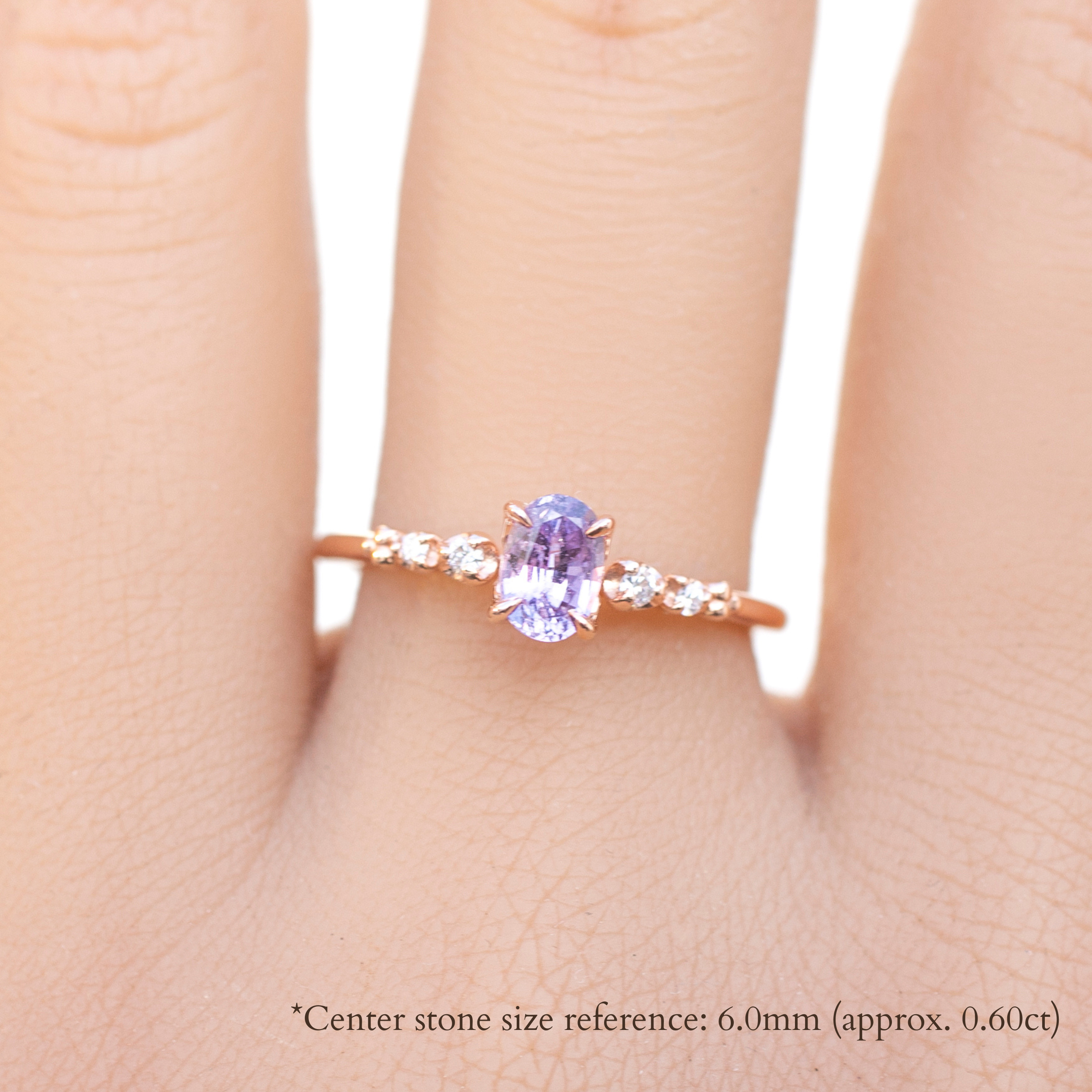 Estel Fleur Ring, 0.40-0.59ct Purple Madagascar Sapphire