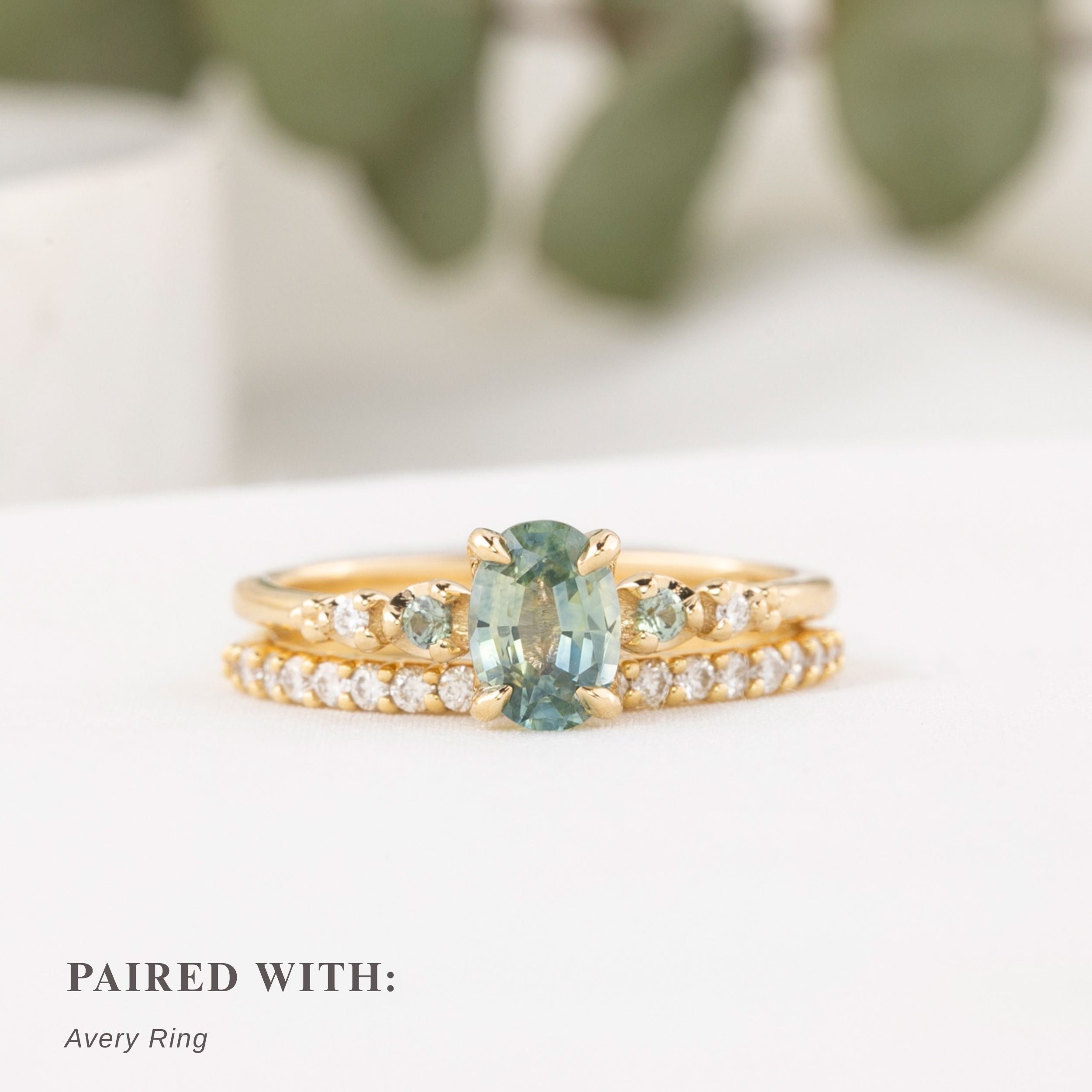 Estel Fleur Ring, 1.02ct Light Aqua Blue Montana Sapphire