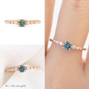 エステルリュックスリング ・0.40ct・加熱モンタナ産サファイア・K14YG