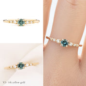 エステルリュックスリング ・0.40ct・加熱モンタナ産サファイア・K14YG