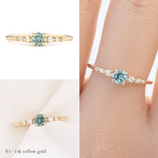 エステルリュックスリング ・0.40ct・加熱モンタナ産サファイア・K14YG