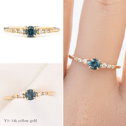 エステルリュックスリング ・0.40ct・加熱モンタナ産サファイア・K14YG