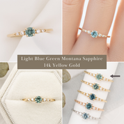 Estel Fleur Ring, 0.40ct Montana Sapphire of your choice