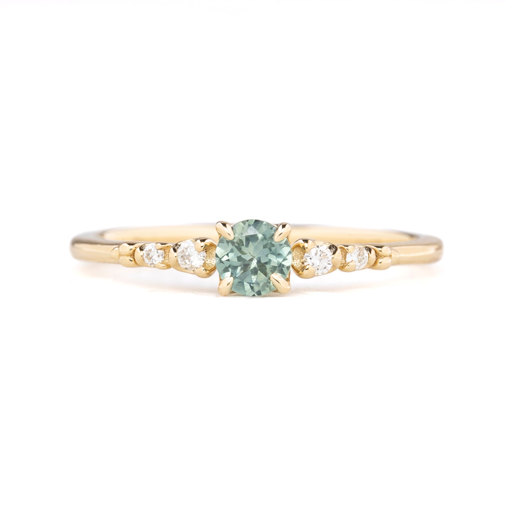 エステルリュックスリング ・0.40ct・加熱モンタナ産サファイア・K14YG