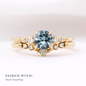 Estel Fleur Ring, 1.08ct Blue Montana Sapphire