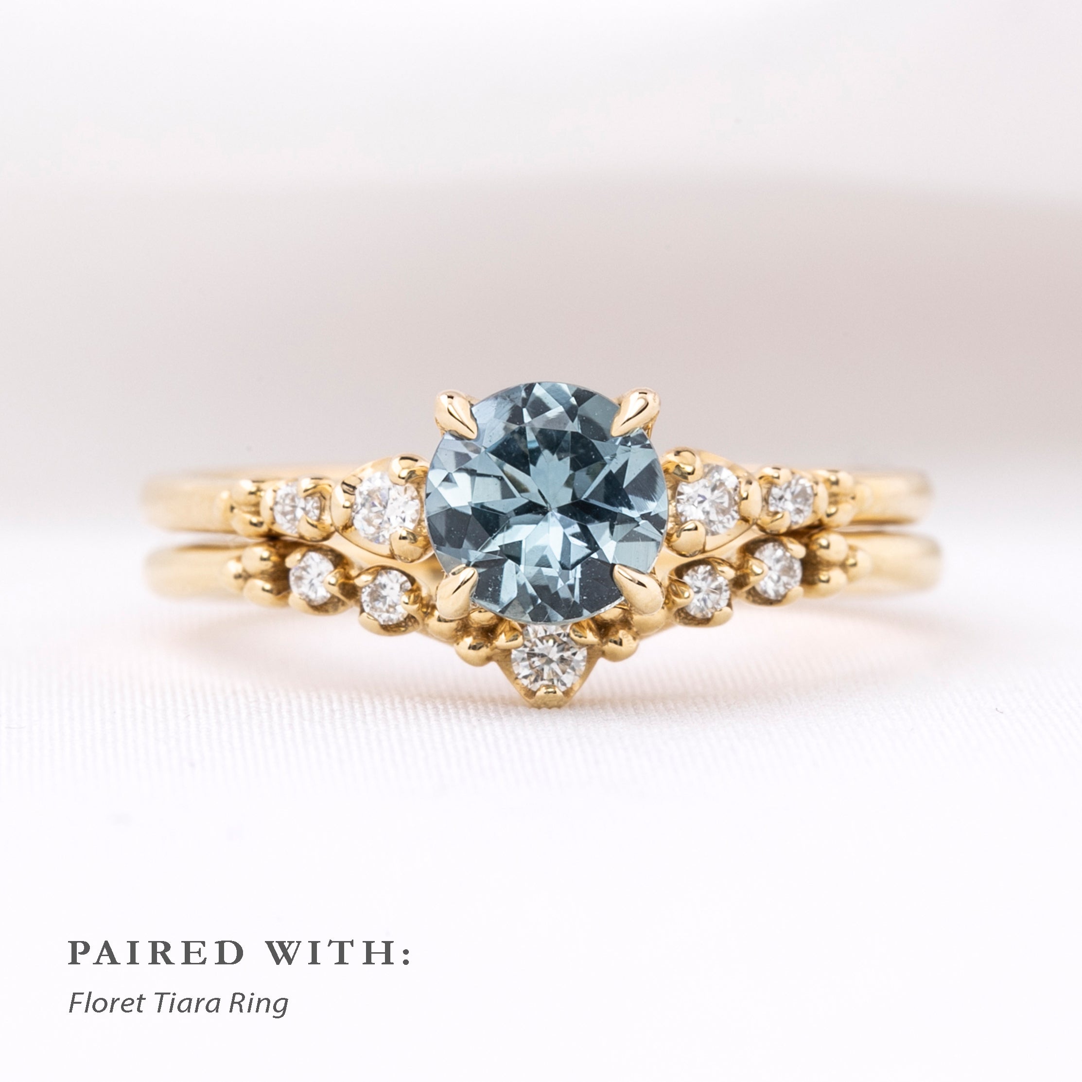 Estel Fleur Ring, 1.08ct Blue Montana Sapphire