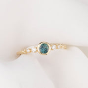 Estel Fleur Bezel Ring, 0.30ct Montana Sapphire