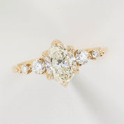 Estel Fleur Grand Ring, Oval Brilliant Cut Diamond