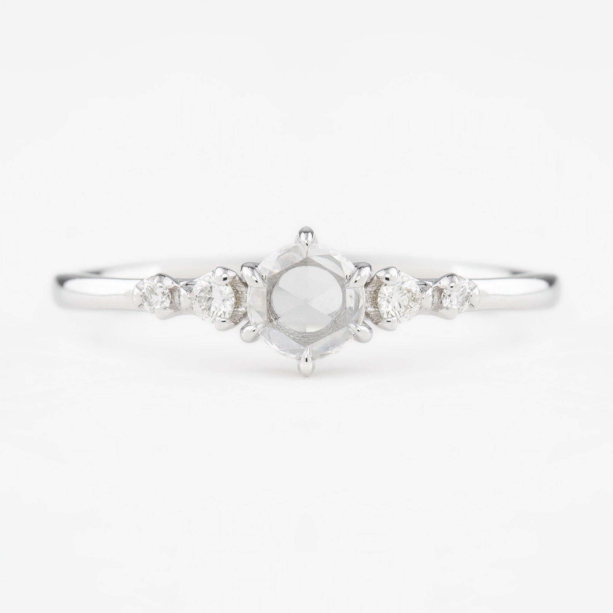 Mila Ring, Round Rose Cut Diamond