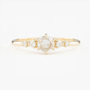 Mila Ring, Round Rose Cut Diamond