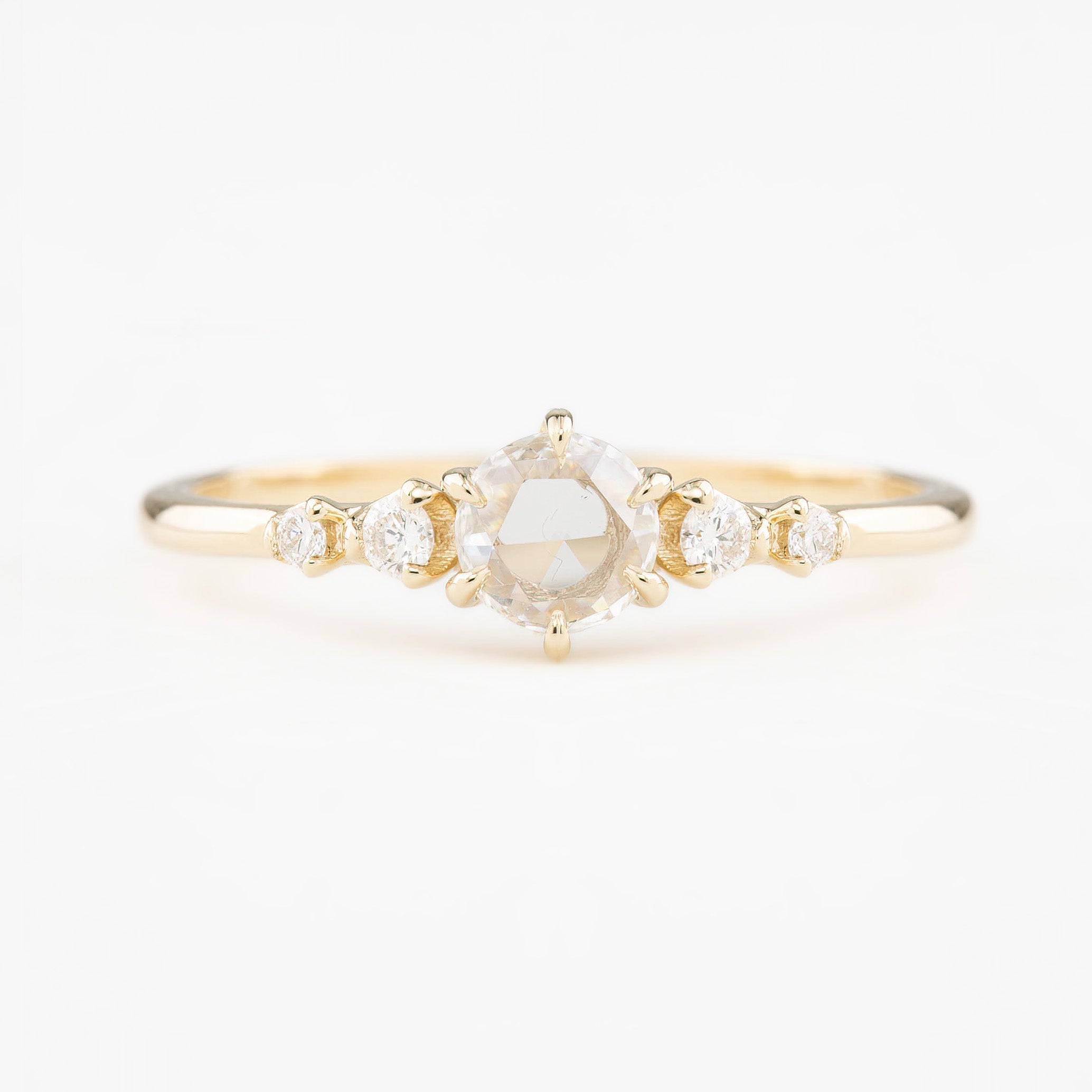 Mila Ring, Round Rose Cut Diamond