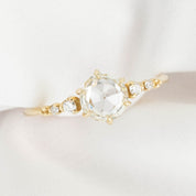 Mila Ring, 1.01ct Rose Cut Diamond, 14k Yellow Gold, GIA Certified (One of a kind)