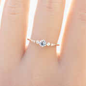 Estel Fleur Ring, 0.30ct Ceylon Sapphire