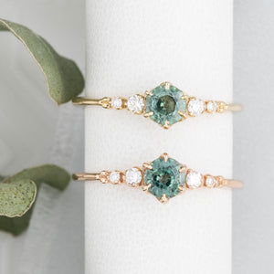 Estel Fleur Ring, 0.50-0.60ct Unheated Sapphire