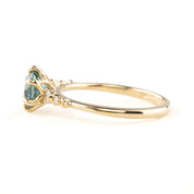 Estel Fleur Ring, 1.26ct Light Blue Montana Sapphire