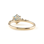 Estel Fleur Ring, 1.26ct Light Blue Montana Sapphire