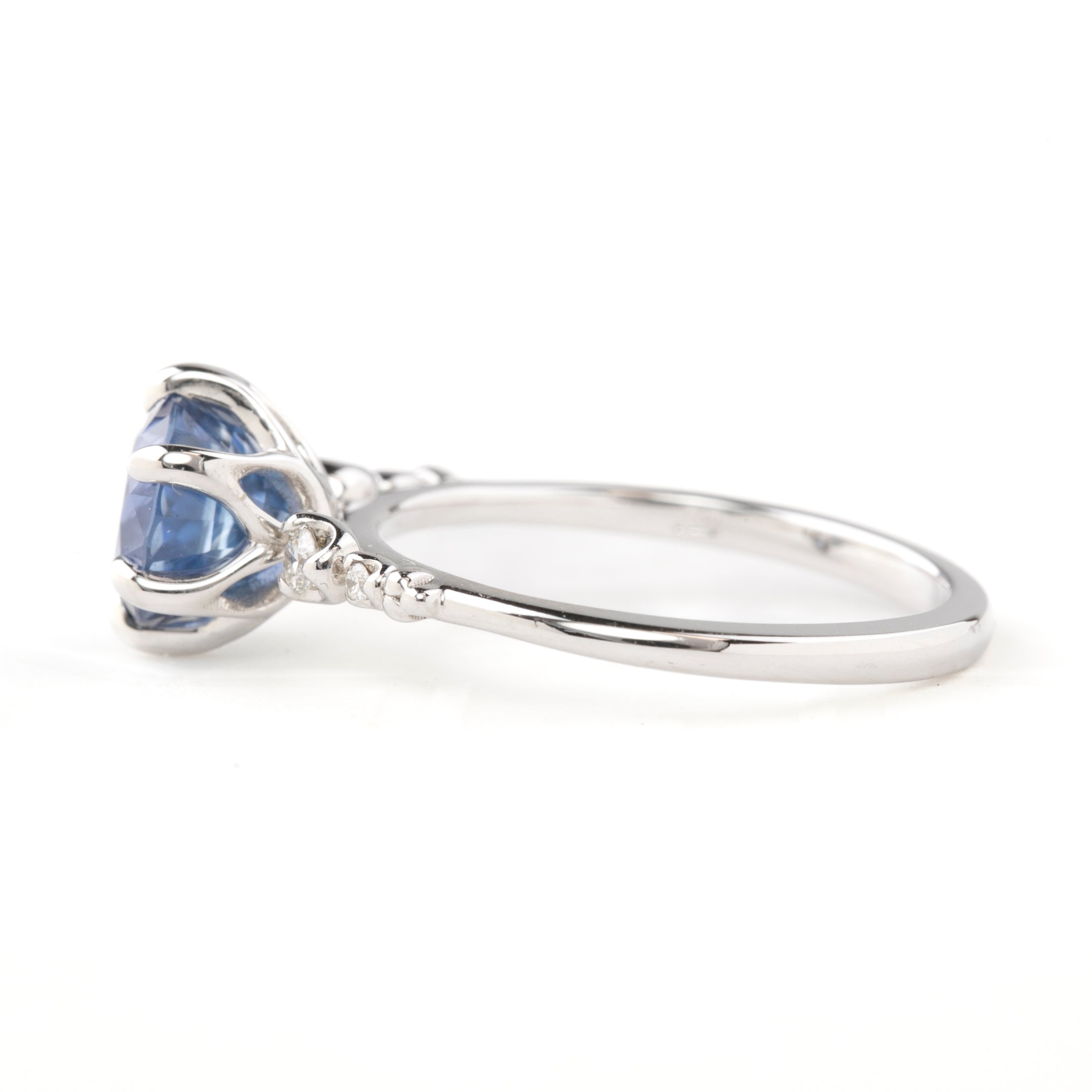 Estel Fleur Ring, 2.42ct Blue Ceylon Sapphire