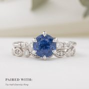 Estel Fleur Ring, 2.42ct Blue Ceylon Sapphire