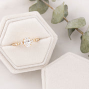1ct 8.5mm oval brilliant cut diamond wisteria ring