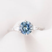 Estel Petal Ring, 1.62ct Blue Montana Sapphire