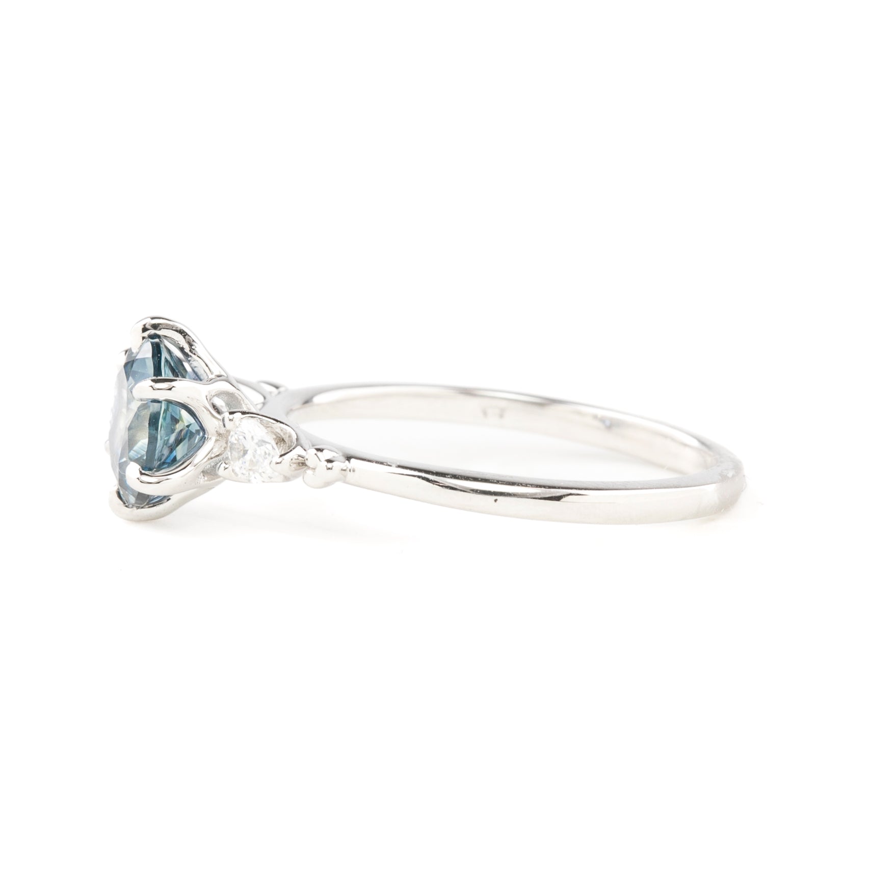 Estel Petal Ring, 1.62ct Blue Montana Sapphire