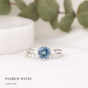 Estel Petal Ring, 1.62ct Blue Montana Sapphire