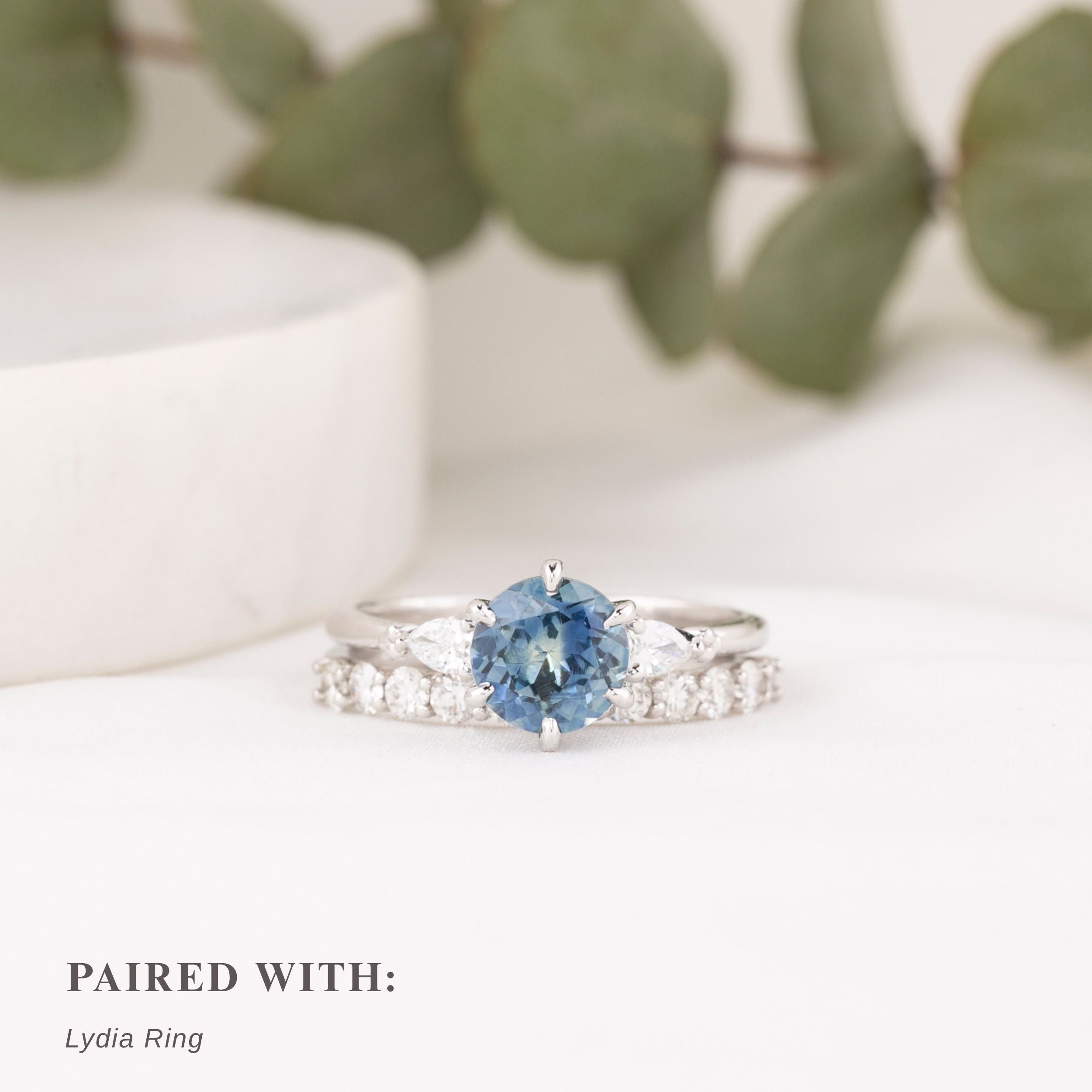Estel Petal Ring, 1.62ct Blue Montana Sapphire